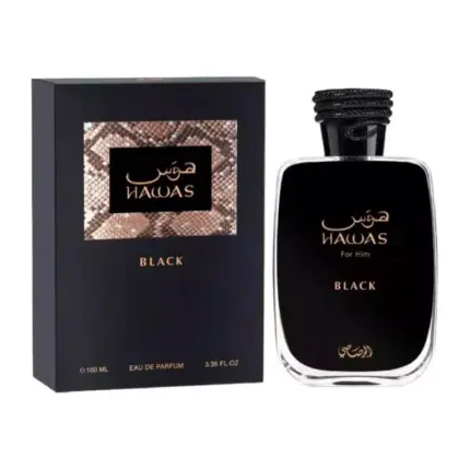 Parfum Rasasi Hawas Black pour homme notes ananas bergamote patchoul